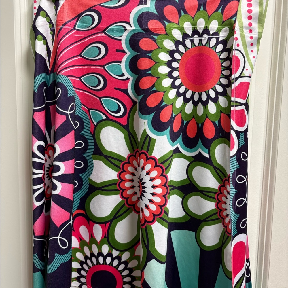 Vibrant Floral A-Line Skirt - Picture 3 of 8